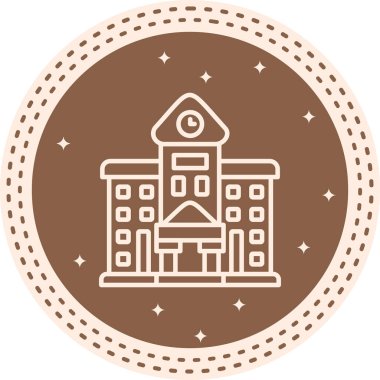 Üniversite ikon vektör çizimi tasarımı