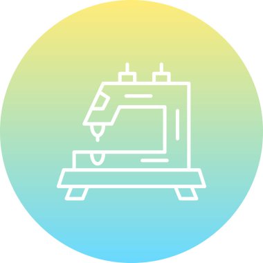 Dikiş Makinesi Yaratıcı Minimum Vektör Sanatı Özelliği