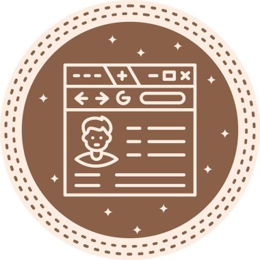 Profil Web Sitesi Profesyonel Asgari Yaratıcı Grafik Nesnesi