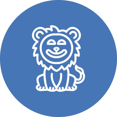 Palyaço Aslanı Yüksek Kaliteli Özel Vektör Tasarımı