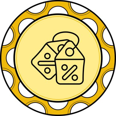 İndirimli web simgesi vektör illüstrasyonu