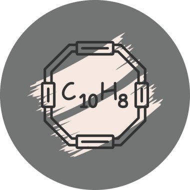 Naftalin molekülünün kimyasal yapısı, basit web simgesi