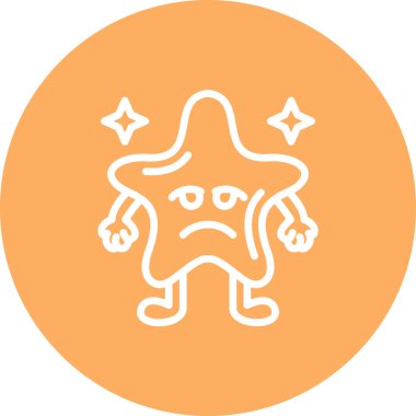 Üzgün Yıldız Dinamik Modern Yaratıcı Vektör Varlığı