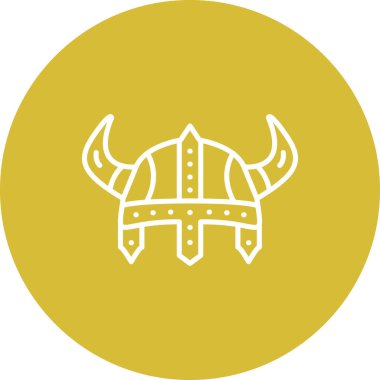 Viking Miğferi basit düz bir illüstrasyon