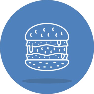 Çizburger Hattı Simgesi, Beyaz Arkaplanda Basit Resimler 