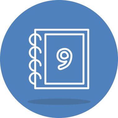 Dokuz rakamlı basit web düğmesi, 9 simge