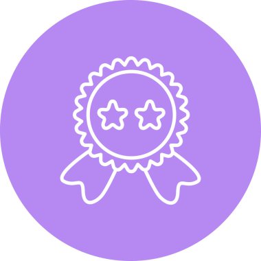 Rozet simgesi, vektör illüstrasyonu basit tasarım