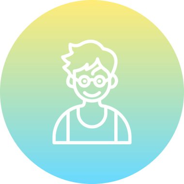 erkek avatar simgesi, vektör illüstrasyonu basit tasarım