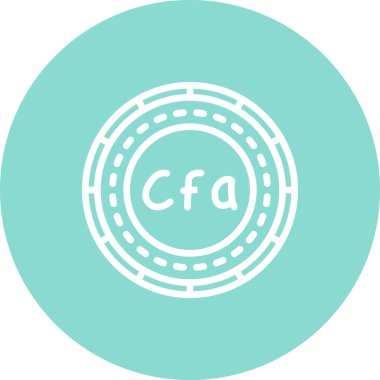 Togo Madeni Para Yüksek Çözünürlüklü Düz Tasarım Sembolü