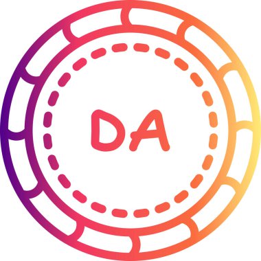 Cezayir madeni para simgesi, para birimi sembolü