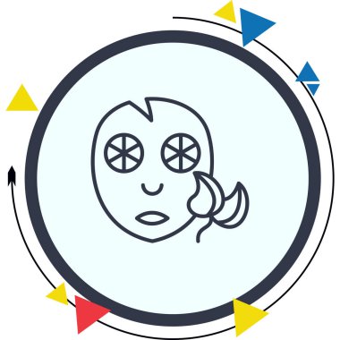 Sayfa Maskesi Web simgesi vektör çizimi