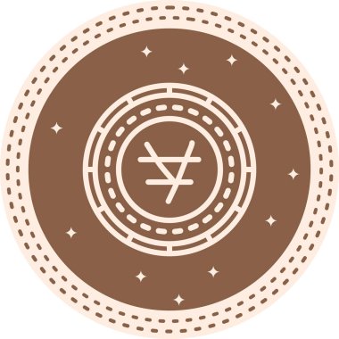 Yen Madeni Parası Profesyonel Asgari Yaratıcı Grafik Nesnesi