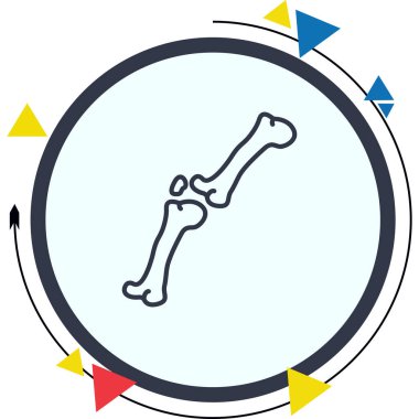 İnsan eklemini veya kemik yapısını temsil eden basit bir web simgesi