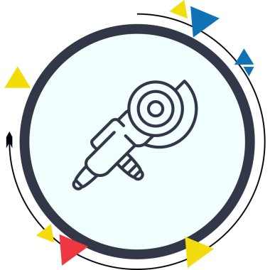 Öğütücü simgesi basit düz illüstrasyon