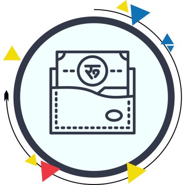 Nepal Cüzdanı Dinamik Modern Yaratıcı Vektör Varlığı