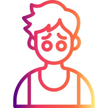 erkek avatar simgesi, vektör illüstrasyonu basit tasarım