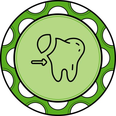 Diş Bağlama Eşsiz Düz Dijital Tasarım Nesnesi