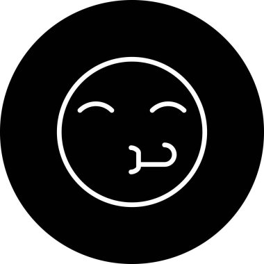 Çizgi film karalama simgesi web işareti, beyaz arkaplanda izole edilmiş emoji simgesi