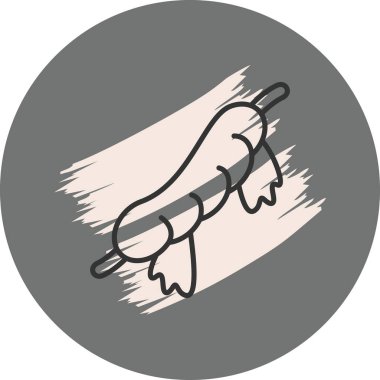 Kebap Simgesi vektör çizimi tasarımı