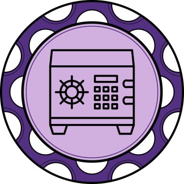 Güvenli Kutu modern simge vektör illüstrasyonu