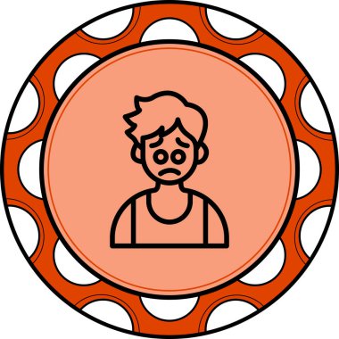 erkek avatar simgesi, vektör illüstrasyonu basit tasarım