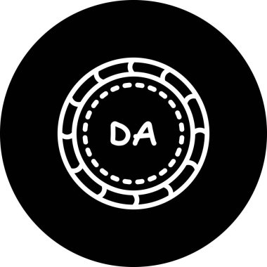 Cezayir madeni para simgesi, para birimi sembolü