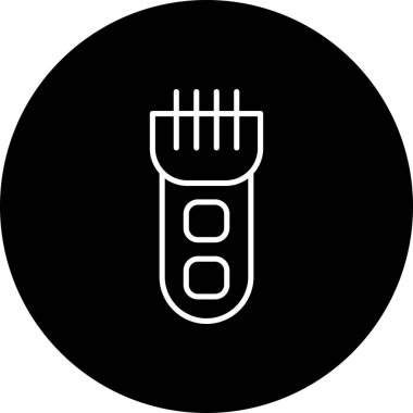 Sakal kesicisi. Uygulamalar için yaratıcı simge