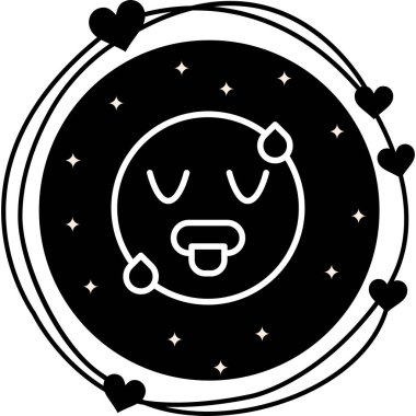 Çizgi film karalama simgesi web işareti, beyaz arkaplanda izole edilmiş emoji simgesi