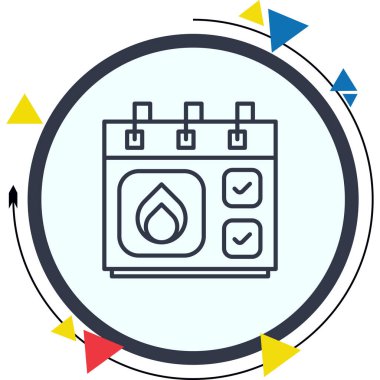 Sağlık uygulaması veya web sayfası için aylık dönem simgesi