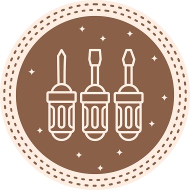 Tornavida simgesi vektör illüstrasyon tasarımı