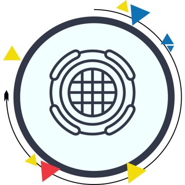 Grid Premium Çağdaş Düz Vektör Özelliği