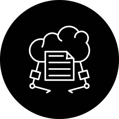 Bulut Depolama Diski Zarif Profesyonel Düz Grafik Sembolü