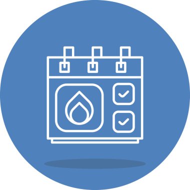 Sağlık uygulaması veya web sayfası için aylık dönem simgesi