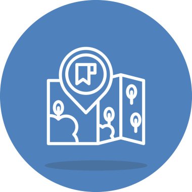 Konum Defteri Yüksek Çözünürlüklü Düz Tasarım Sembolü