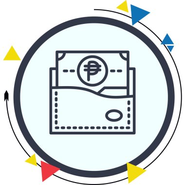 wallet icon, vector illustration simple design