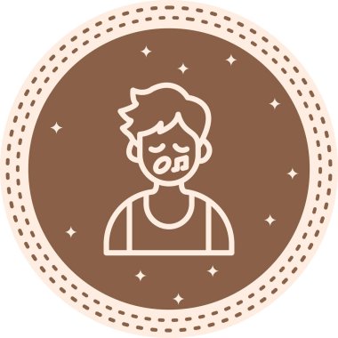 erkek avatar simgesi, vektör illüstrasyonu basit tasarım