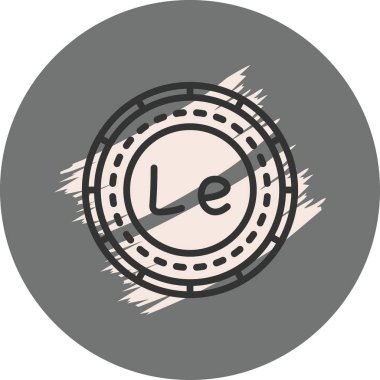 Sierra Leone Madeni Parası Minimum Düz Vektör İllüstrasyonu