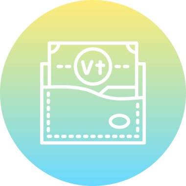 wallet icon, vector illustration simple design