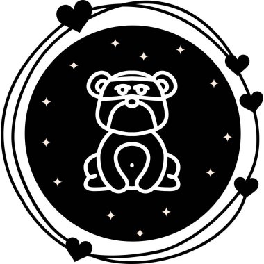 Ninja Ayı Zarif Vektör Sanatı Nesnesi