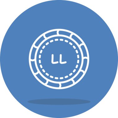 Lübnan Pound web simgesi vektör illüstrasyonu