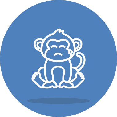 Üzgün çizgi film maymunu, oyun uygulamaları için uygun, web sayfaları.