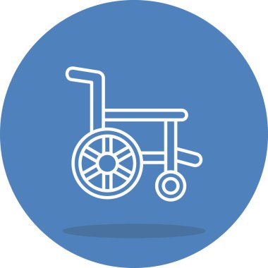Tekerlekli sandalye web simgesinin vektör çizimi