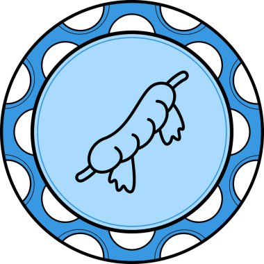 Kebap Simgesi vektör çizimi tasarımı