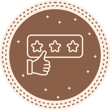 Yıldız Gözden Geçirmesi Minimum Düz Yaratıcı Grafik Tasarımı