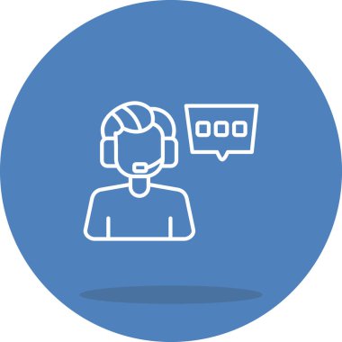 Canlı Sohbet Desteği Biçimli Markalaştırma Vektörü Özelliği