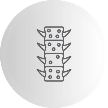 Dört omurgalı kemik yapısına sahip bir çizgi simgesi ortada yer alır..