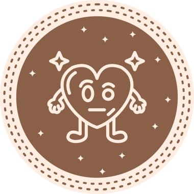 Şüpheli Kalp Yaratıcı Eşsiz Markalaştırma Vektörü Elementi