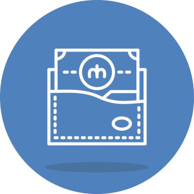 wallet icon, vector illustration simple design