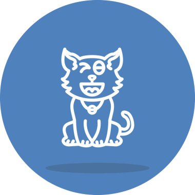 Yaramaz Kedi Minimum Düz Vektör İllüstrasyonu