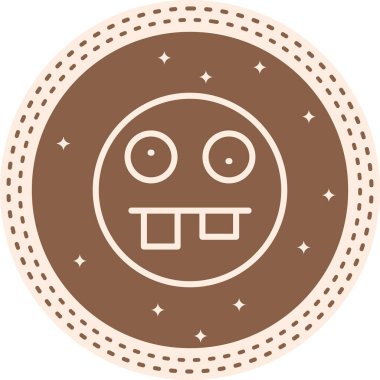 emoji simgesi, web kullanımı için basit tasarım vektör çizimi